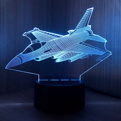 Lampe 3D Avion de chasse F16