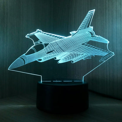 Lampe 3D Avion de chasse F16